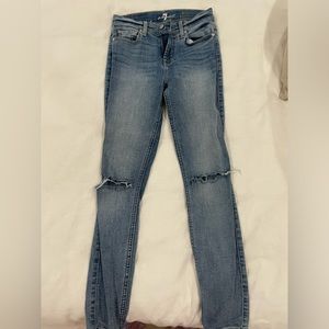7 for mankind skinny jeans. Size 25